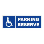 Panneau parking réservé handicapés