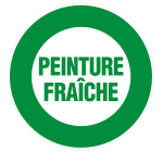 Panneau peinture fraîche