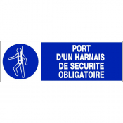 Panneau port d'un harnais de sécurité obligatoire