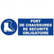 Panneau port de chaussures de sécurité obligatoire