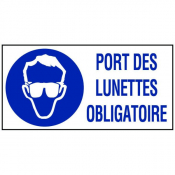 Panneau port des lunettes obligatoire