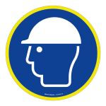 Panneau port du casque obligatoire - Haute visibilité