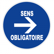 Panneau sens obligatoire à droite