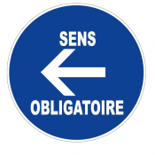 Panneau sens obligatoire à gauche