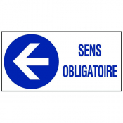 Panneau sens obligatoire gauche