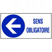 Panneau sens obligatoire gauche