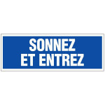 Panneau sonnez et entrez