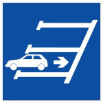 Panneau stationnement en marche arrière obligatoire