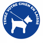 Panneau tenez votre chien en laisse