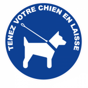 Panneau tenez votre chien en laisse