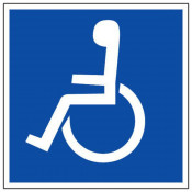 Panneau toilettes handicapés