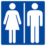 Panneau "Toilettes Hommes Femmes"