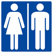 Panneau "Toilettes Hommes Femmes"