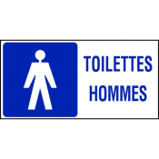 Panneau toilettes hommes