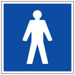 Panneau toilettes hommes
