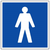 Panneau toilettes hommes