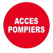 Panneau accès pompiers