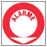 Panneau alarme incendie + flèche directionnelle