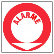 Panneau alarme incendie + flèche directionnelle