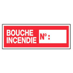 Panneau bouche incendie N°: &