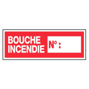 Panneau bouche incendie N°: &