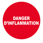 Panneau danger d'inflammation