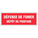 Panneau défense de fumer dépôt de propane