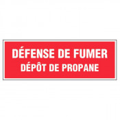 Panneau défense de fumer dépôt de propane