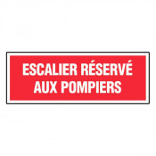 Panneau escalier réservé aux pompiers