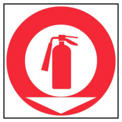 Panneau extincteur + flèche directionnelle