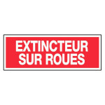 Panneau extincteur sur roues