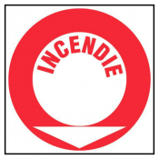 Panneau incendie + flèche directionnelle