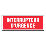 Panneau interrupteur d'urgence