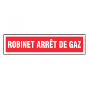 Panneau robinet arrêt de gaz