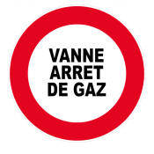 Panneau vanne arrêt de gaz