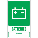 Panneau déchets batteries