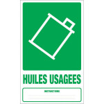 Panneau déchets huiles usagées