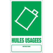 Panneau déchets huiles usagées