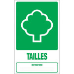 Panneau déchets tailles