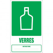 Panneau déchets verres
