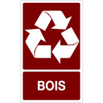 Panneau recyclage déchets bois