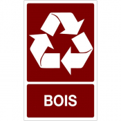 Panneau recyclage déchets bois