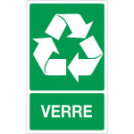 Panneau recyclage déchets verre