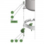 PDR – Kit de roue – Vidangeur 100 l, Vidangeur – Ø 160 et Ø 80 mm – Samoa