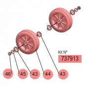 PDR – Kit de roue – Vidangeur 70 l, Vidangeur – Ø 160 et Ø 80 mm – Samoa