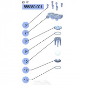 PDR – Kit de sièges de vanne – DF100 – Viton, Inox, Polypropylène – Samoa