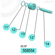 PDR – Kit de tige centrale – DP200 – NBR, POM, Inox – Samoa