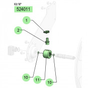 PDR – Kit ensemble pivotant – RM-12L – 1/4" Graisse et 1/2" Air/Huile – Samoa
