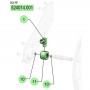PDR – Kit ensemble pivotant – RM-12L – 1/4" – Samoa