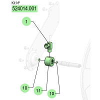 PDR – Kit ensemble pivotant – RM-12L – 1/4" – Samoa PDR – Kit ensemble pivotant – RM-12L – 1/4" – Samoa